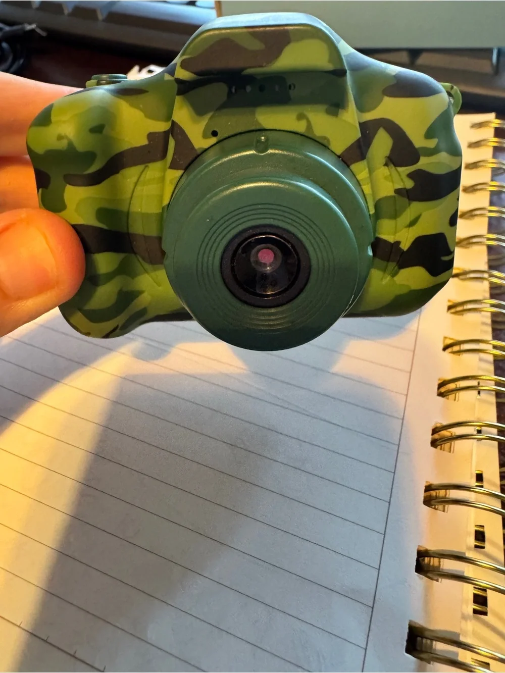Dekker Kids Waterproof Camera - camo light and dark green with Clear Case.